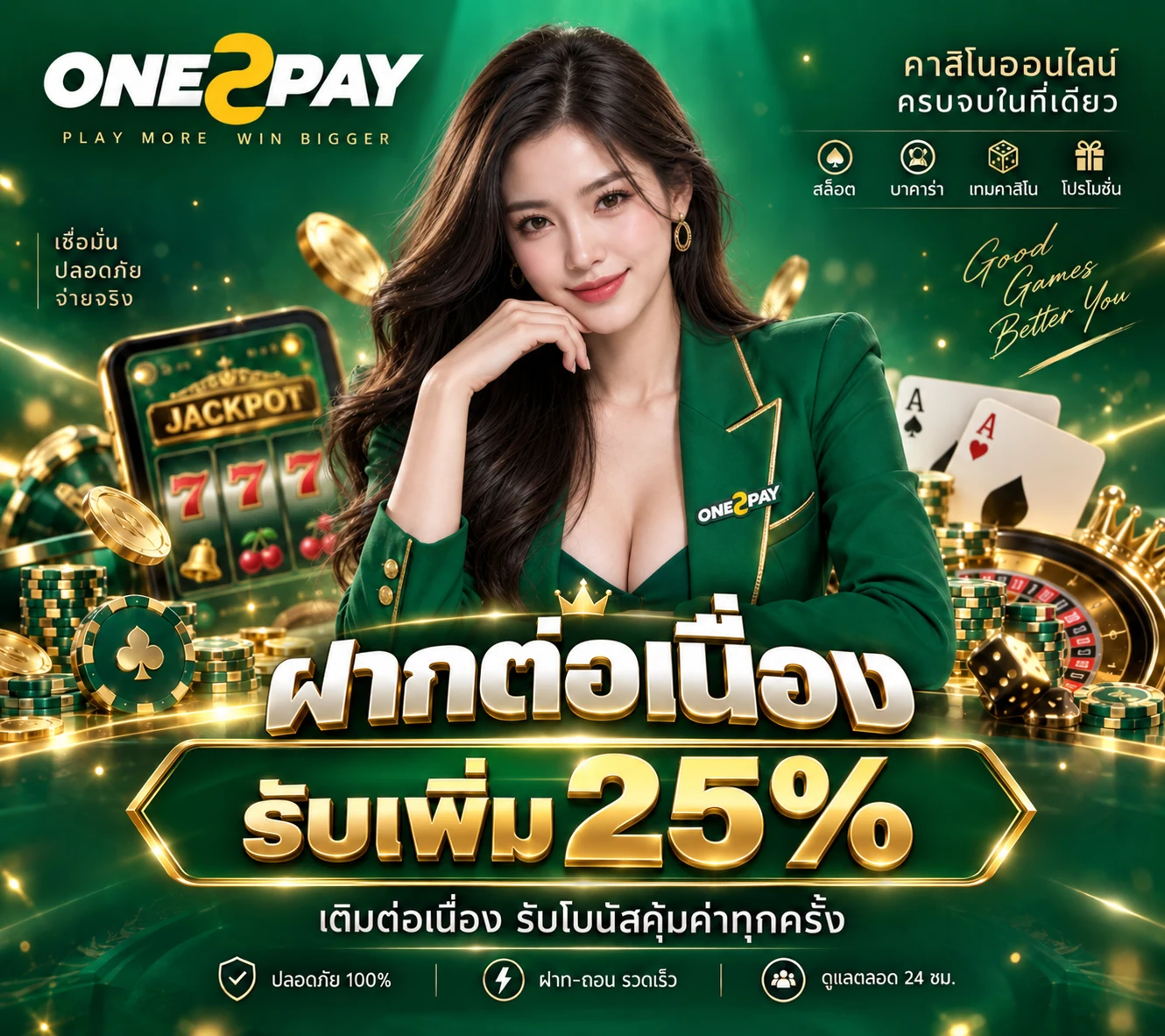 ONE2PAY ศูนย์รวมเกมสล็อตแตกง่าย ปรับแตกดี ลุ้นรางวัลใหญ่ทุกวัน
